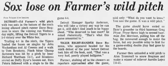 Thurs 9/4/1980: Tigers beat CWS on walk-off wild pitch (CHI coverage) - 