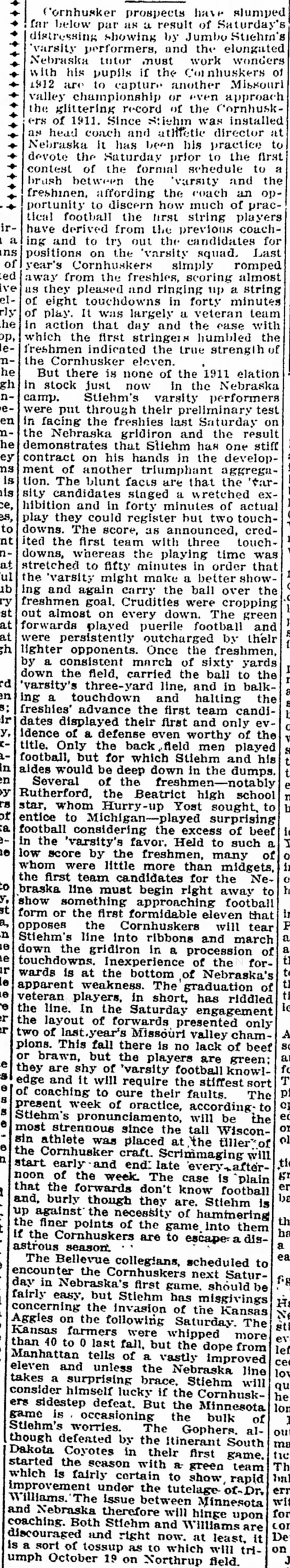 1912 varsity-freshmen scrimmage - 