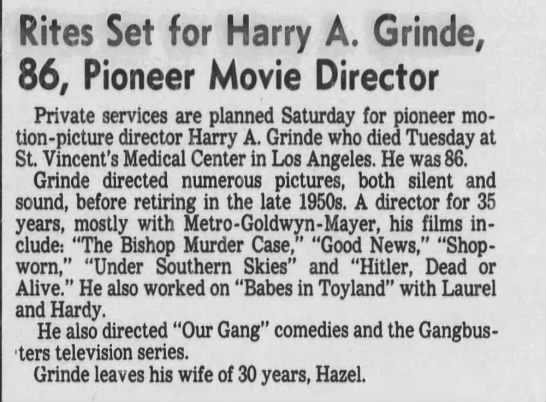 Harry A. Grinde (1893-1979) - 