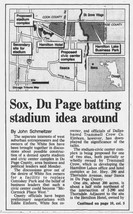 Sox, DuPage Batting Stadium Idea Around - 