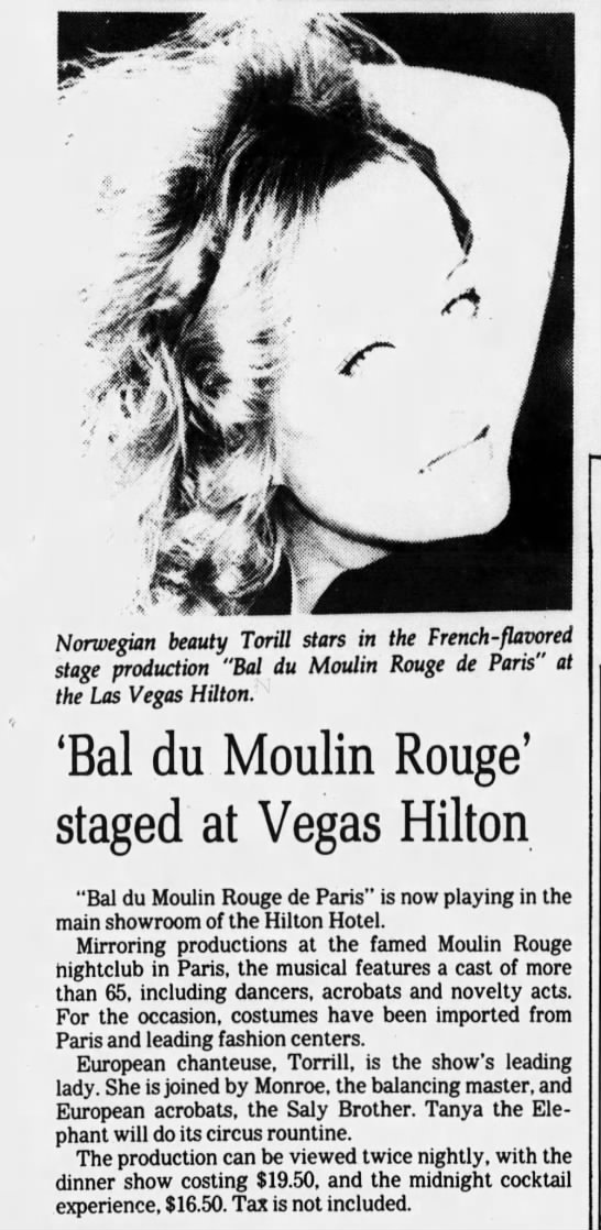 'Bal du Moulin Rouge' staged at Vegas Hilton - 