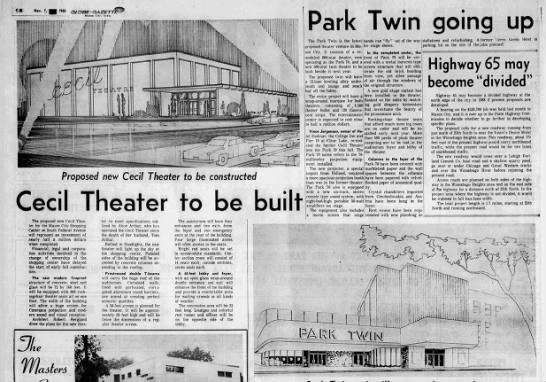 Park twin and new Cecil theatres - 