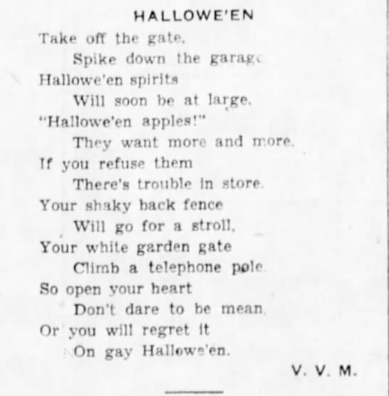 "Halloween apples!" (1930). - 