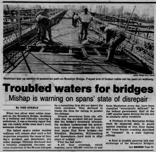 Troubled waters for bridges - 