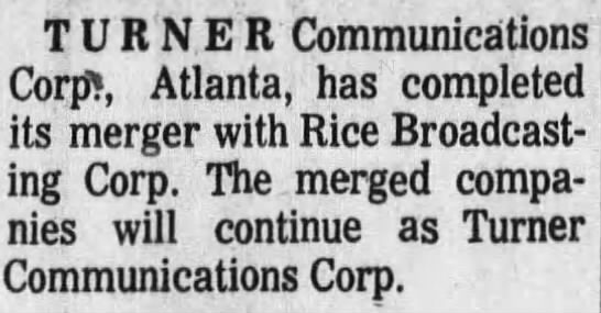 Turner Rice merger approved (Atlanta Constitution 1/30/1970) - 