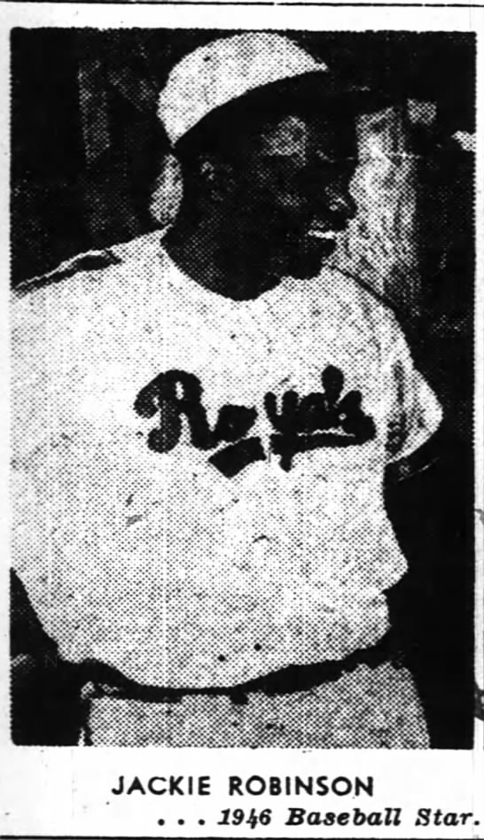 Jackie Robinson, 1946 Baseball Star - 