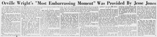 Orville Wright's "Most Embarrassing Moment" - 