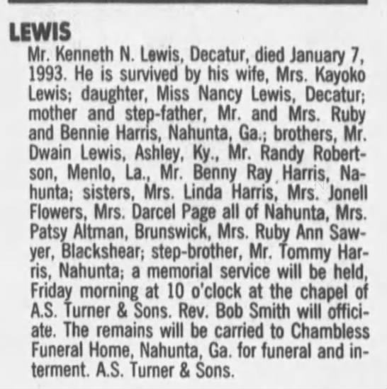 Keith N. Lewis obituary