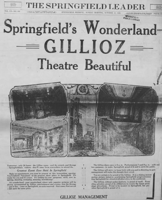 Gillioz theatre opening - 