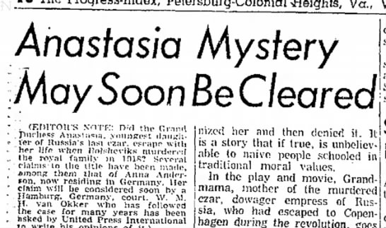 The Mystery of Anastasia - 