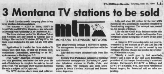 3 Montana TV stations to be sold - 