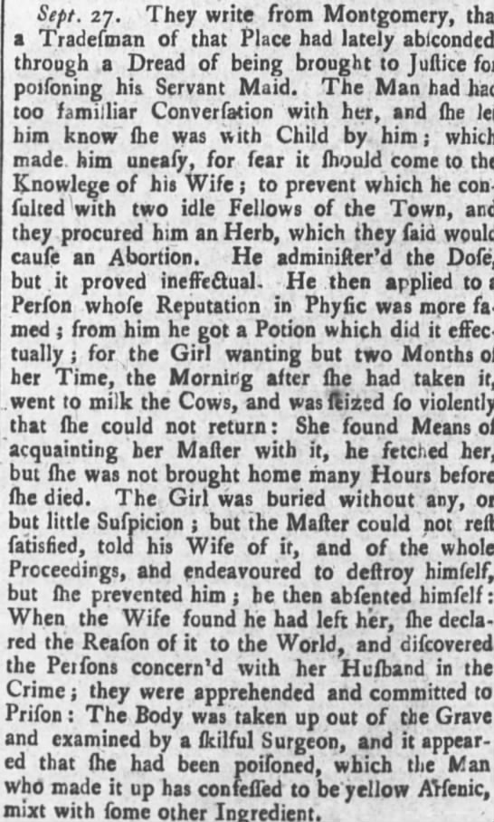 1752-1221 Gazette Abortion Death - 