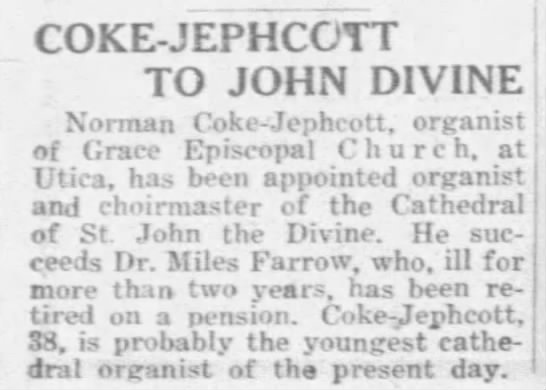 Coke-Jephcott to John Divine - 