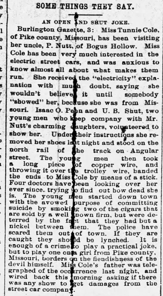 "I'm from Missouri, show me" (1893). - 