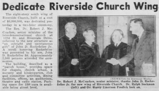 Dedicate Riverside Church Wing - 