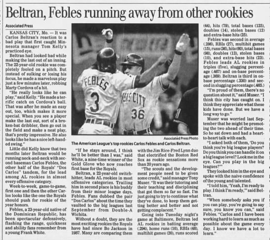 Beltran, Febles running away from other rookies - 