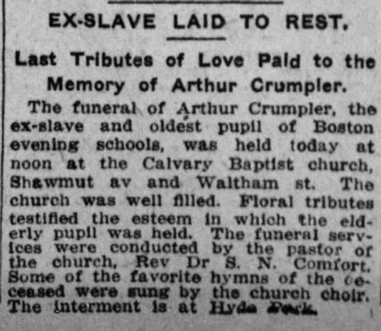 Ex-slave laid to rest - 