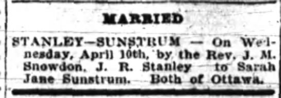 Wedding: Stanley--Sundstrum - 