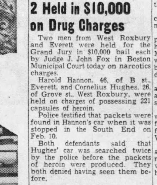 Hannon Hughes arrested (20 Feb 1956) - 