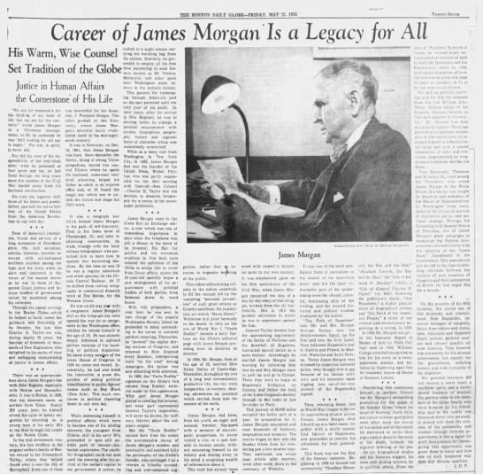 Career of James Morgan Is a Legacy for All - 