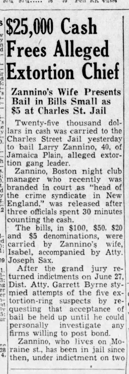 Sax $25k bail Larry - 