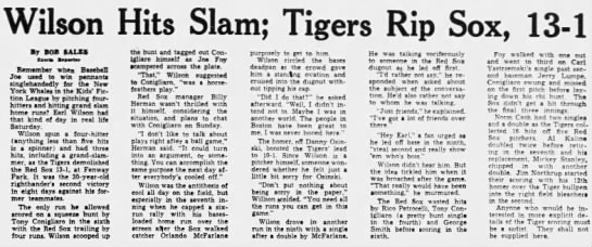 Sun 8/14/1966: Earl Wilson grand slam (BOS coverage) - 