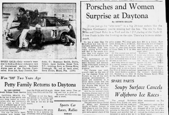 1966 Daytona 24 hour women results - 