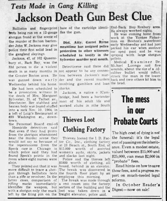 Jackson murder weapon (29 Sept 1966) - 