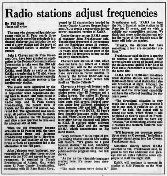 Radio stations adjust frequencies - 