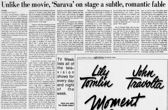 Unlike the movie, 'Sarava' on stage a subtle, romantic fable - 