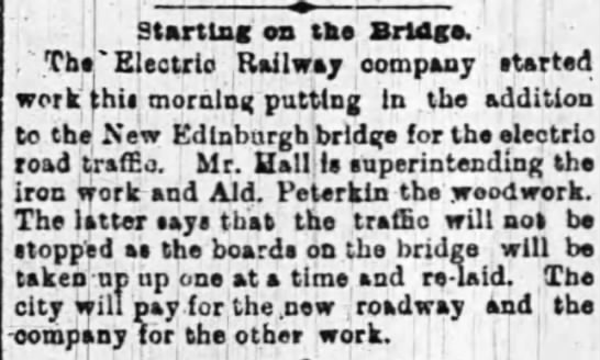 New Edinburgh streetcar bridge under construction - 