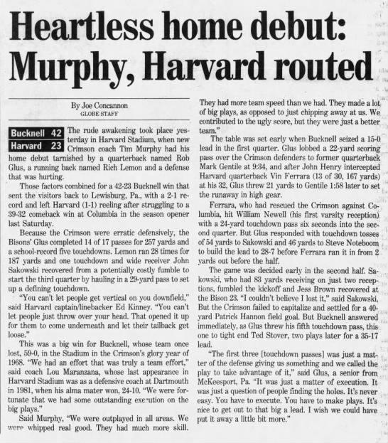1994 Bucknell-Harvard - 