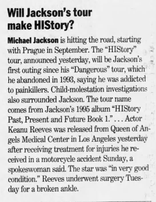 HIStory Tour 1996 - 