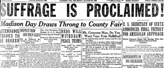 Suffrage is Proclaimed! - 