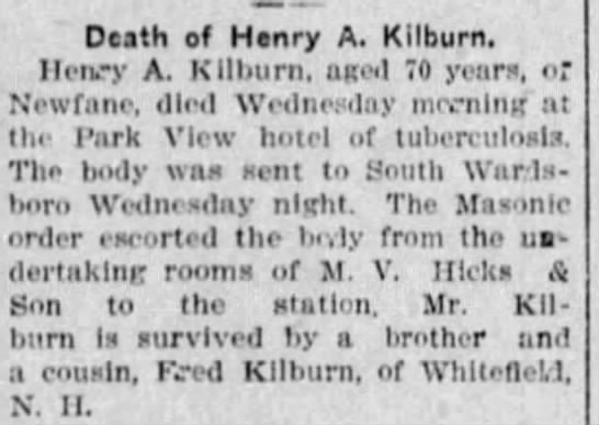 Obituary for Henry A. Kilburn (Aged 70) - 
