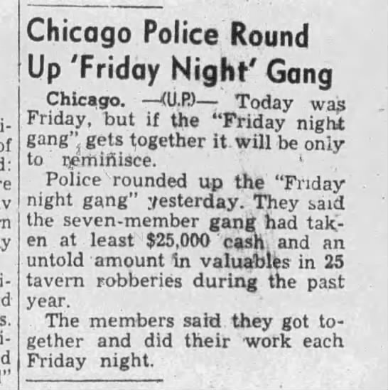 Friday night gang - 