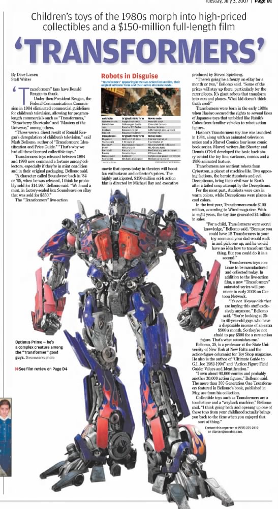 Transformers are highly collectible - 