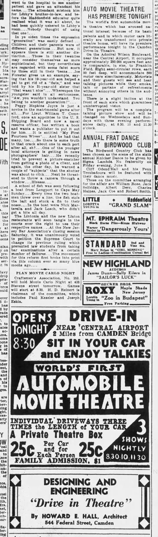 World’s first Drive in theatre opening - 