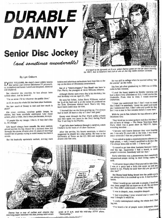 Durable Danny: Senior Disc Jockey (and sometimes unendurable) - 