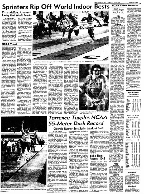1986 NCAA DI Indoor Track & Field Championships -- Day One Recap - 