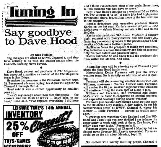 Say goodbye to Dave Hood - 
