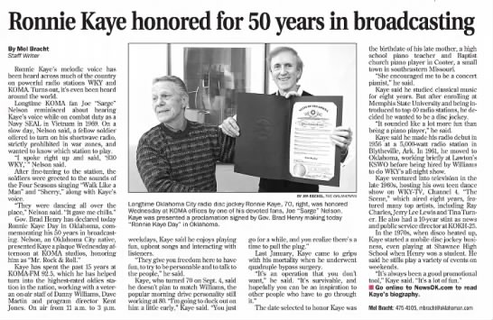 Ronnie Kaye honored for 50 years in broadcasting - 