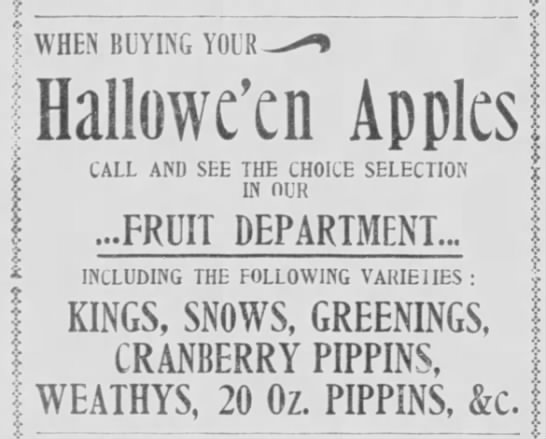 "Halloween Apples" in Canada (1902). - 