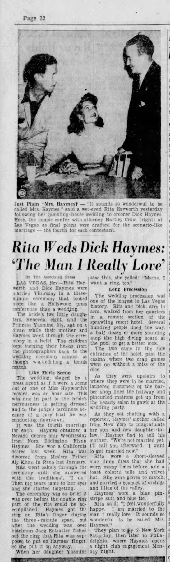 Rita Hayworth Haymes - 