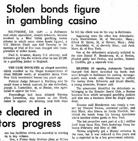 Stolen bonds (18 Nov 1970) - 