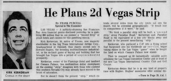 He Plans 2d Vegas Strip - 