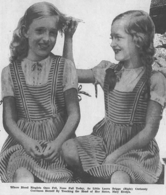 Mary Evelyn Briggs and her sister Laura (Phantom Barber) - 