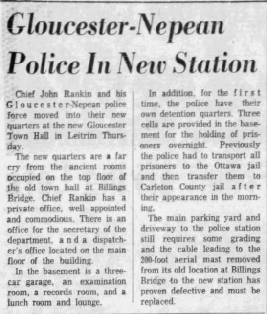 New Gloucester-Nepean Police Station - 