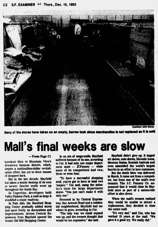 Mall's final weeks are slow - 