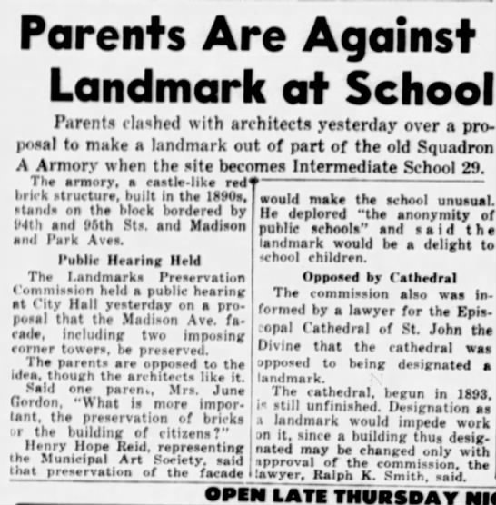 Parents Are Against Landmark At School - 